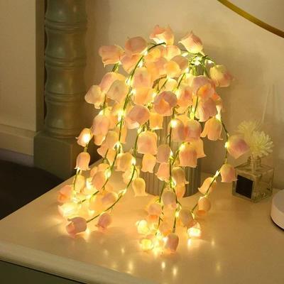Uplift Treasures Lily Of The Valley LED Fairy String Lights pink 1 Pc