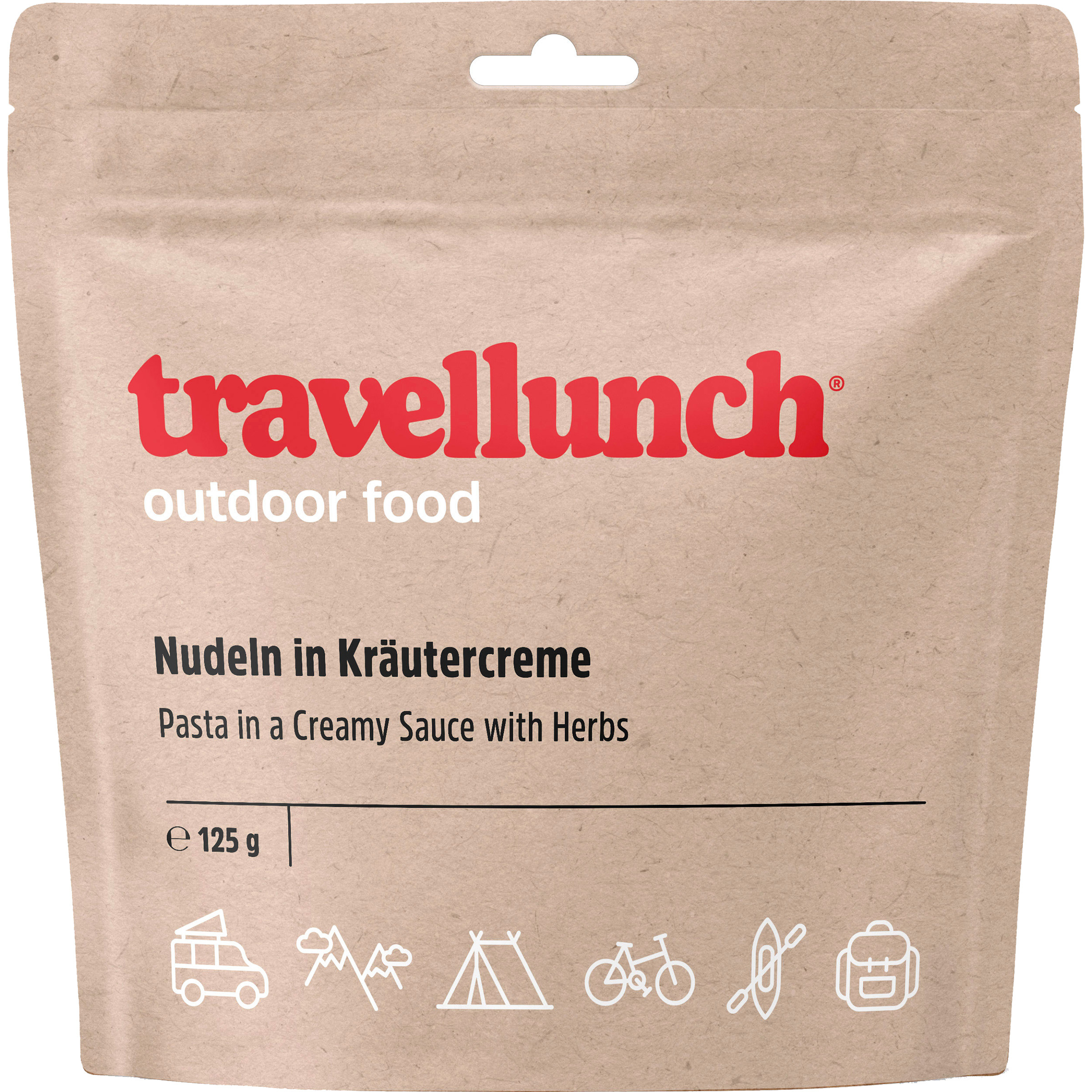 Travellunch Nudeln in Kräutercreme Trekkingnahrung Größe 125G