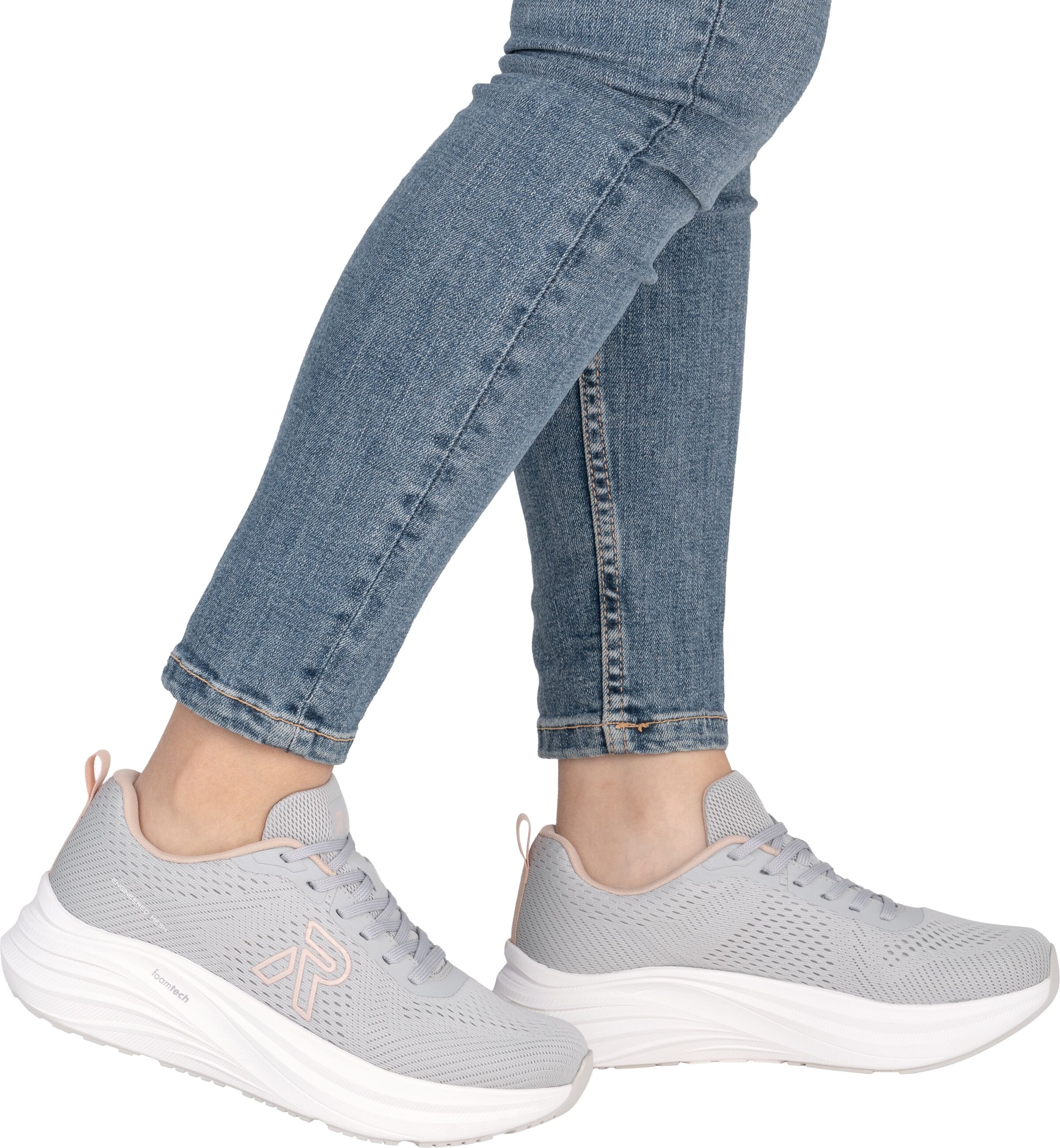 Plateausneaker RIEKER, Damen, Gr. 42, Textil, grau (hellgrau), unifarben, Schuhe Plateausneaker, Freizeitschuh, Halbschuh, Schnürer mit leichter Laufsohle hellgrau 42, Textil