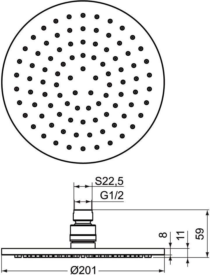 Ideal Standard Regenbrause 20 cm