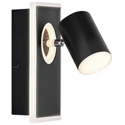 OSRAM 1er LED Wandstrahler Decor Spot Mars Schwarz mit Click Select - mit flexiblen Strahlern, Lichtquelle über den Wandschalter auswählbar