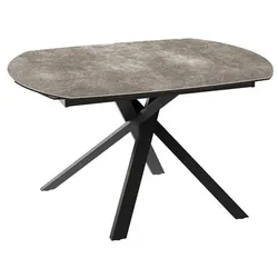 Akante Esstisch mit Auszug Kheops 120/180 x 90 cm Keramik Zementgrau 120