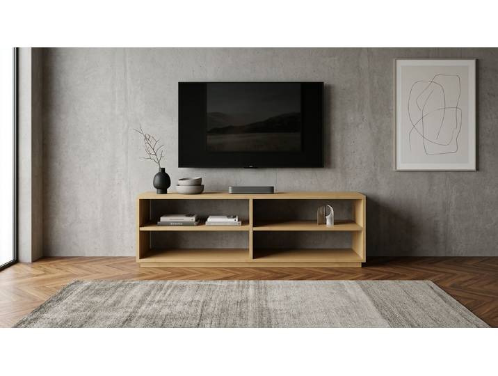 Offenes Lowboard aus Esche Esche Natur geölt