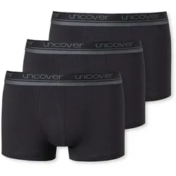 UNCOVER by SCHIESSER Herren Shorts im Pack - Vorteilspack, Serie "Uncover", Unterhose Schwarz / M / 9er Pack (3x3P)