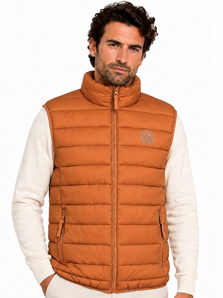 Geographical Norway Steppweste "Vamiglobe" in Camel - M