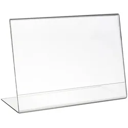 HMF 46933 Acryl Tischaufsteller schräg, DIN A5 Querformat, Glasklar
