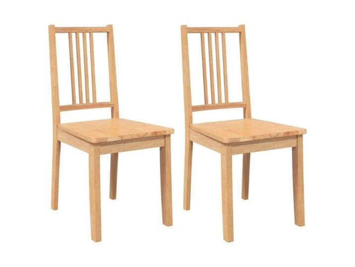KGHERMDF Esszimmerstühle 2 STK. Natur Massivholz Gummibaum Ergonomische Rückenlehne, Stoßfest, Langlebig, Für Esszimmer Und Wohnzimmer
