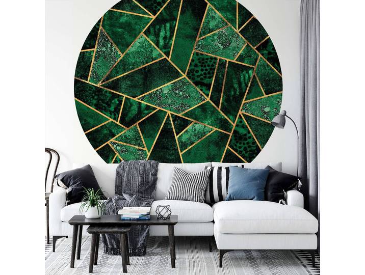 Fototapete Dark Green Emeralds 1 x 1cm