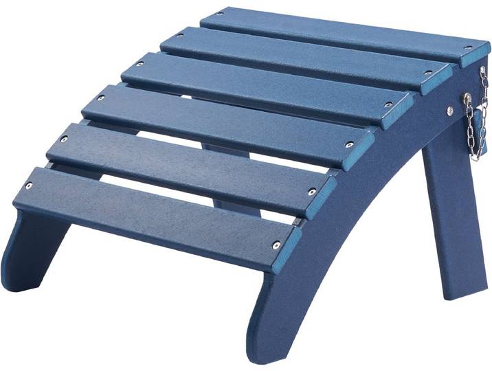 VEVOR Set van 2 Voetenbank Adirondack Ottoman 475x480x350mm HDPE Tuinstoel Blauw