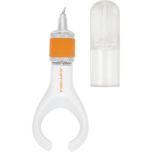 Fiskars Skalpell 1003756 Finger-Drehbastelmesser, mit rostfreier Stahlklinge