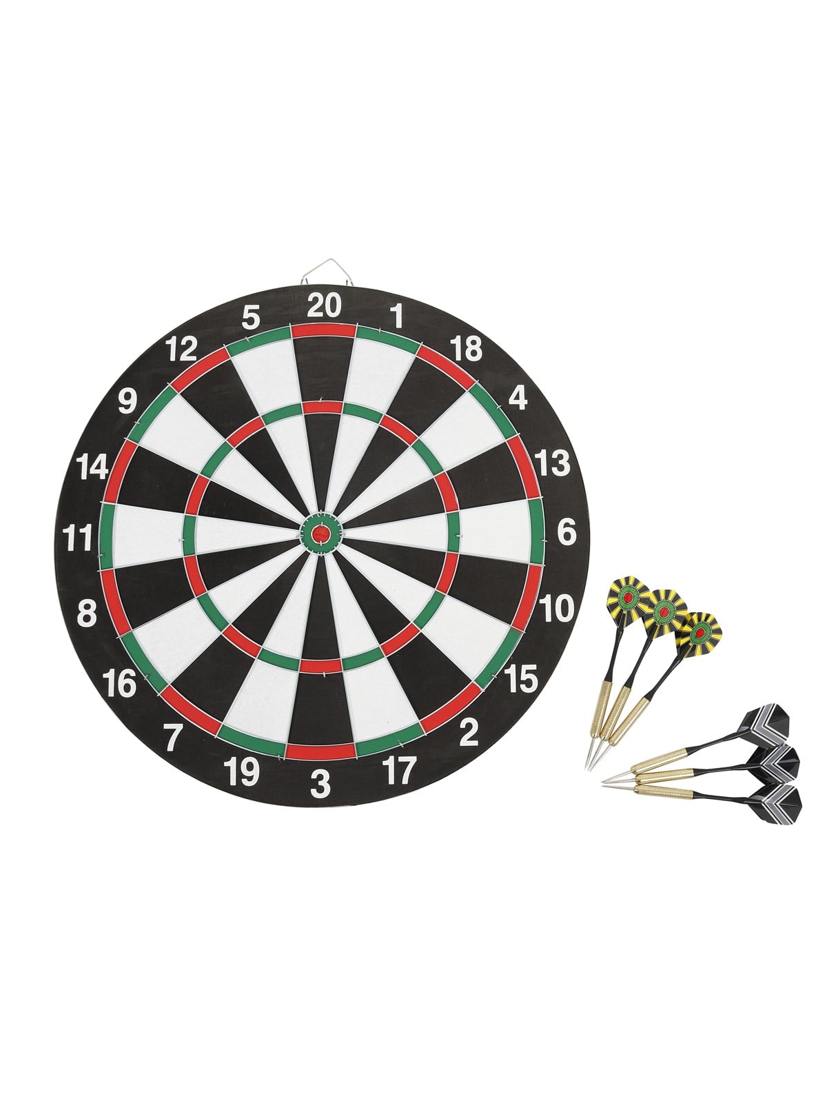 Dartboard with 6 darts