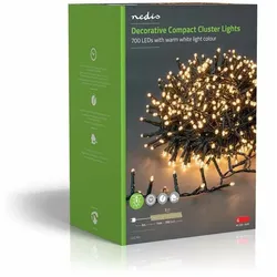 NEDIS Cluster Lichterkette 700 LEDs 14m ww Timer in/out