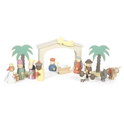 Spielset Holzkrippe Weihnachtsgeschichte