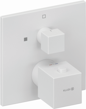 Kludi DECUS Brause-Thermostatarmatur 548855375 Unterputz, Feinbau-Set, mit Funktionseinheit mattweiß