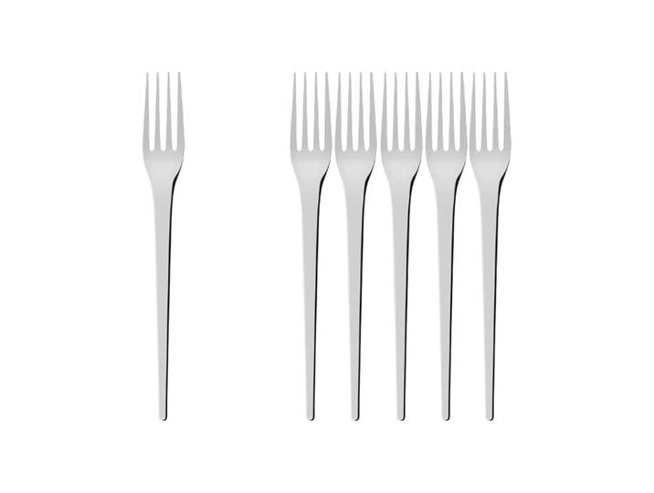 Tafelgabel VILLEROY & BOCH Tafelgabel NewMoon 218 mm 6er Set silber , silber, B:6mm, Essgabeln, Tafelgabel, Spülmaschinenfest