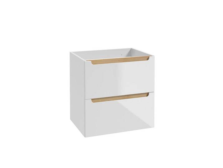 Petits-meubles Waschtischunterschrank 60cm Livia Weiß, 2 Schubladen, 60x60x45 cm, Badezimmer, Badmöbel, Unterschränke
