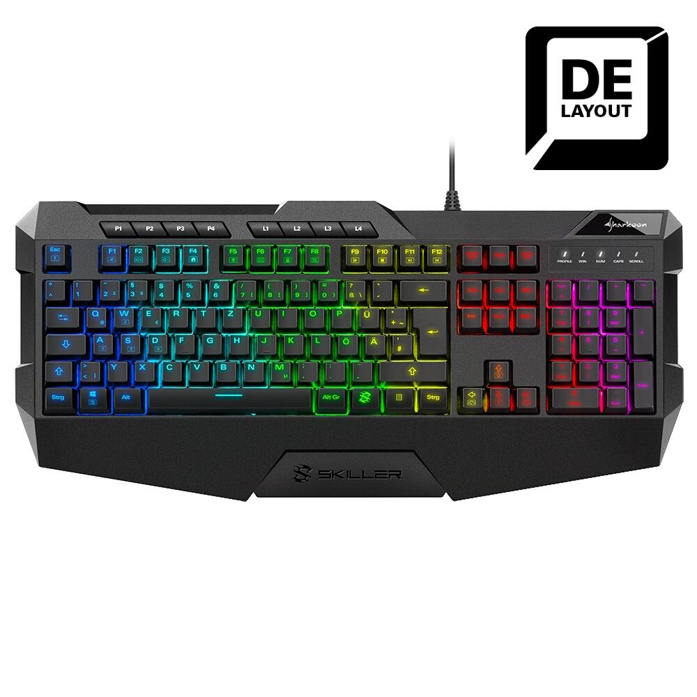 Sharkoon SKILLER SGK4 Rubber-Dome Gaming Tastatur 4044951020454