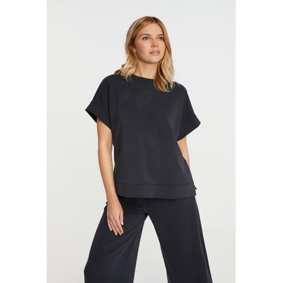 Sweatshirt RICHROYAL, Damen, Gr. XS, schwarz, Obermaterial: 51% Modal, 43% Polyester, 6% Elasthan, Sweatshirts Sweatshirt, aus weicher, fester, gepeachter Qualität
