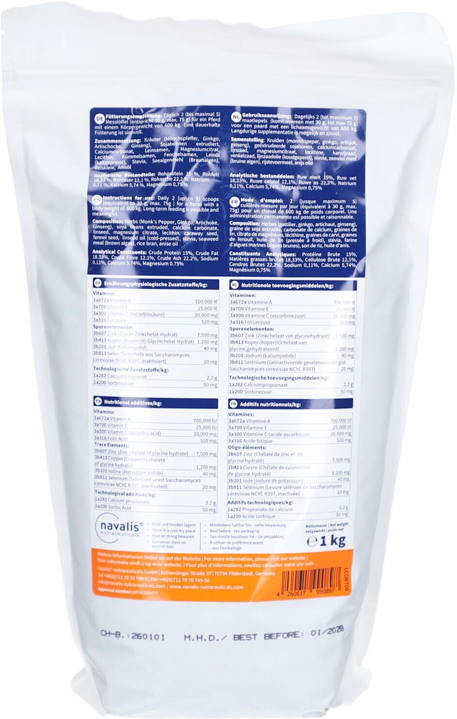 Navalis corticosal horse Pellets 1 kg Futter