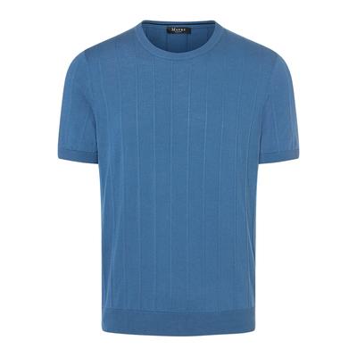 T-Shirt MAERZ MUENCHEN "Maerz Muenchen 461200 T-Shirt Herren Bekleidung", Herren, Gr. 56, blau, 100% Baumwolle, Shirts T-Shirt