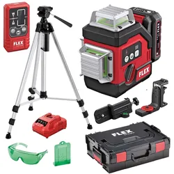 Flex 360° Kreuzlinien-Laser mit Empfängermodus ALC 3/360-G/R 12 Akku/Ladegerät/Empfänger/Stativ