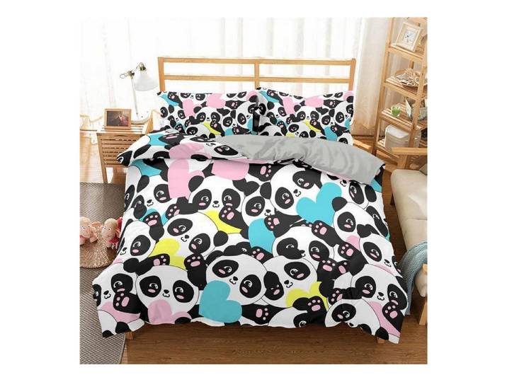 LuxusKollektion Kinderbettwäsche Bettwäsche Set 135x200 Karikatur Panda
