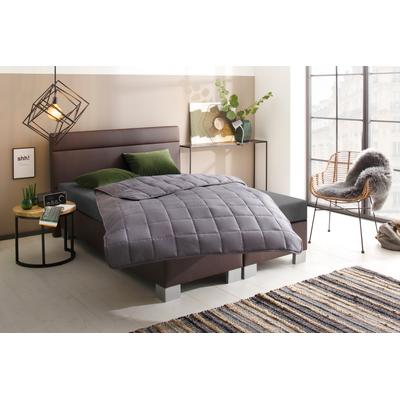 Gewichtsdecke OTTO HOME "Jayden, Bettdecke 135x200 cm", grau (anthrazit), B:155cm L:220cm, Bezug: 100% Baumwolle. Füllung: 100% Polyester, Bettdecken, Bettdecken, Sommer, Winter, Decke fördert ruhigen Schlaf