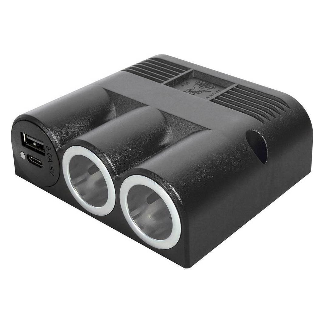 ProCar Steckdose Aufbaudreifachsteckdose mit USB C/A Doppelsteckdose (67344000)