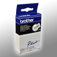 Brother P-Touch Band TC-M91 schwarz auf transparent matt 9mm x 7,7m laminiert