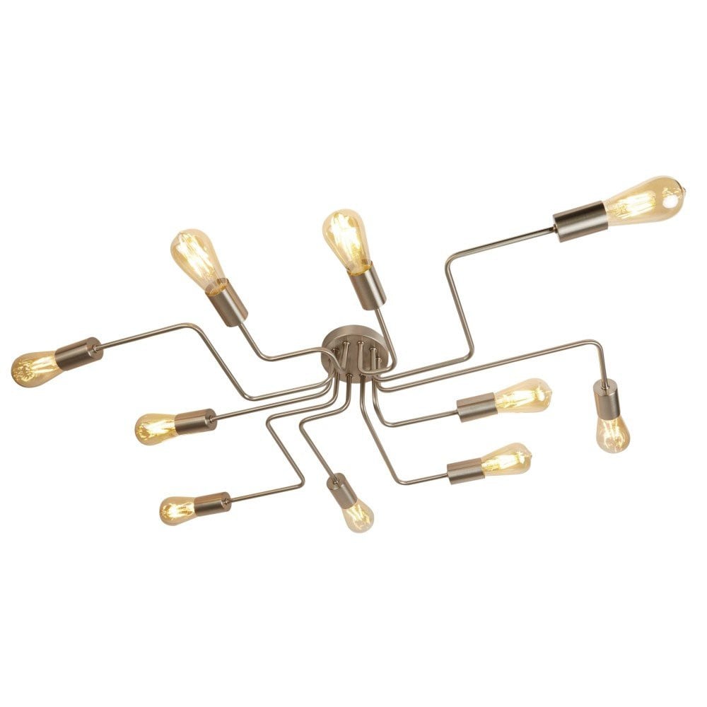 Searchlight Circuit Spider Design Plafondlamp - Zilver