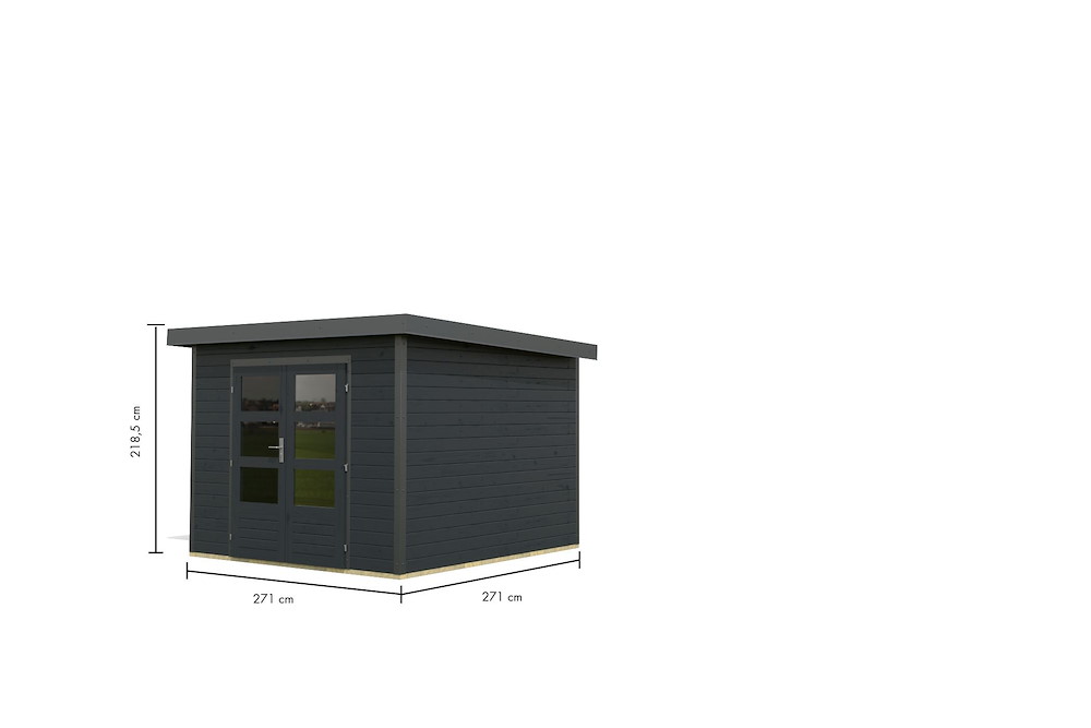 KARIBUHOLZT GH Pluto C Anth 271x271x219 Metal anthrazit 16954154