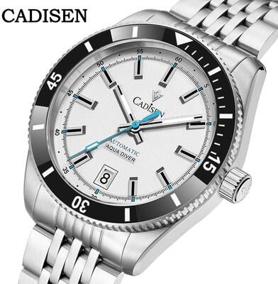 Uplift Essentials Japanese Automatic Divers Watch Luxury NH35A Movement Ceramic Bezel Timepiece white