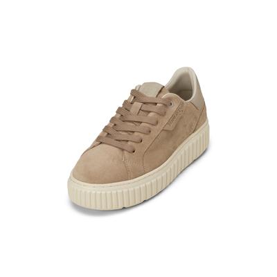 Sneaker MARC O'POLO "aus Veloursleder", Damen, Gr. 42, earthy taupe, Obermaterial: 100% Leder, unifarben, Schuhe Sneaker