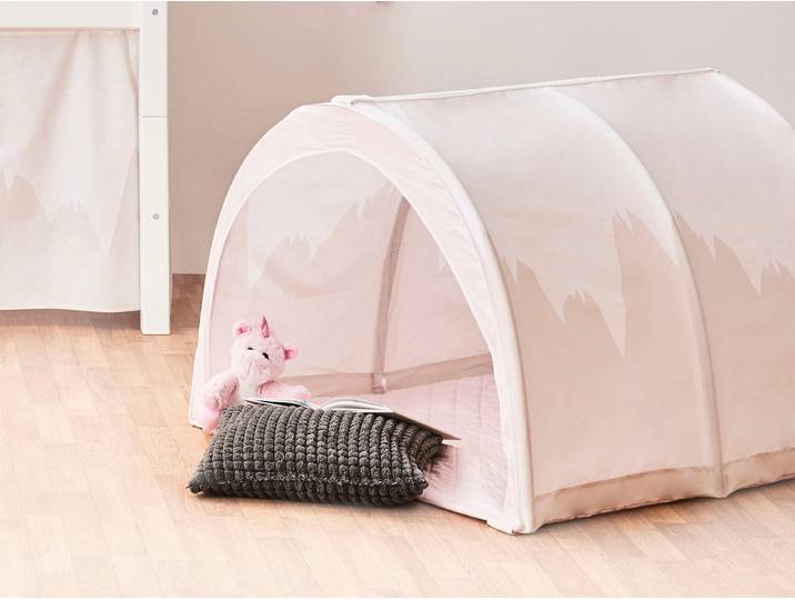 Spieltunnel HOPPEKIDS «Winter Wonderland» , rosa, B:90cm H:73cm L:102cm, Baumwolle, Spieltunnel, Spieltunnel, Betttunnel für Kinderbett 90x200 cm