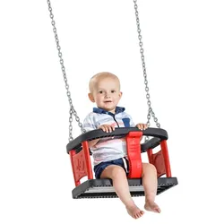 Baby-Schaukel mit Gummisitz - Rot