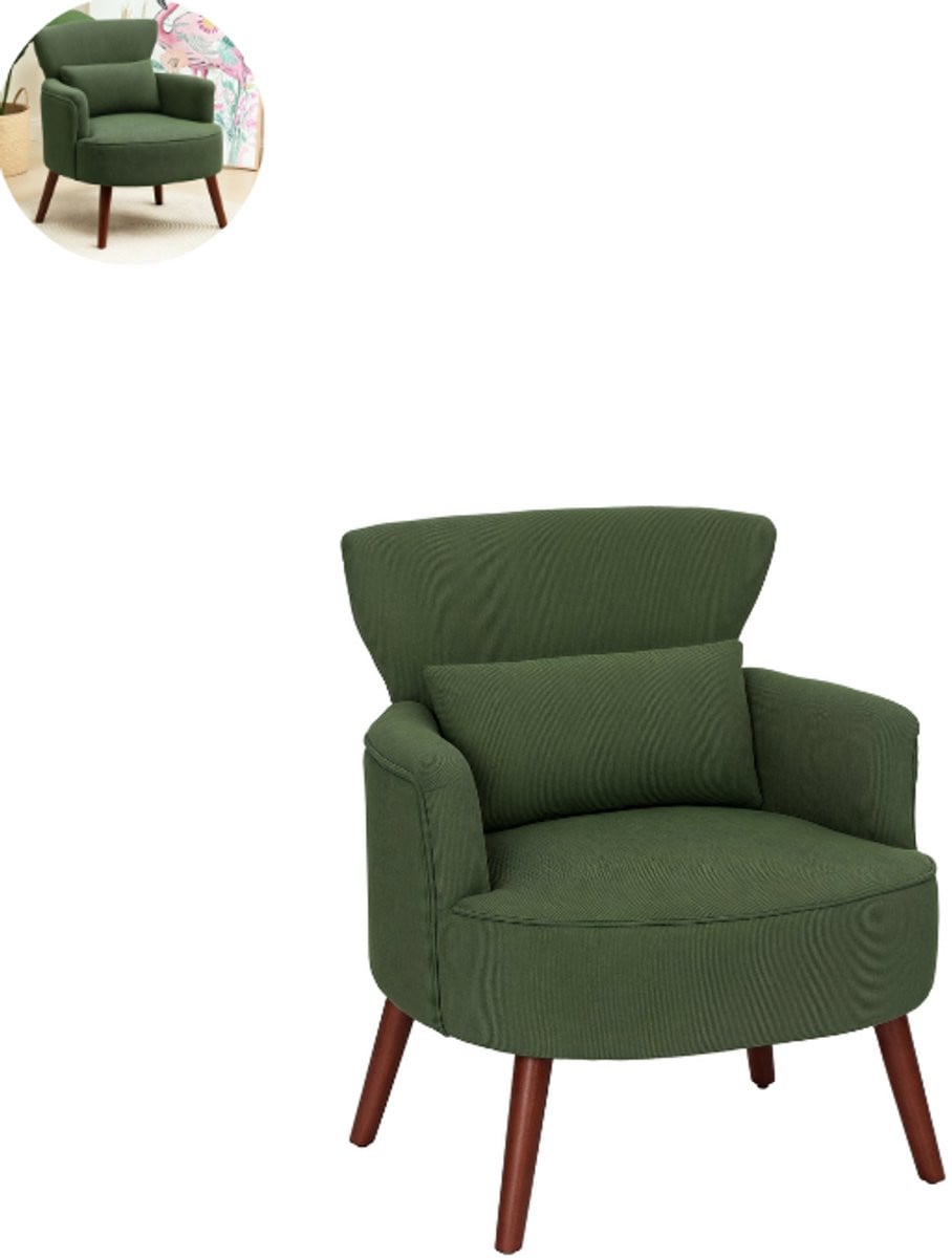 Moderne groene relaxfauteuil voor volwassenen