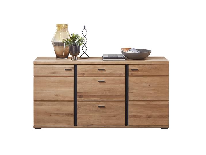 Sideboard mit 3 Schubladen Altesche massiv gebürstet 170 cm - SONOS