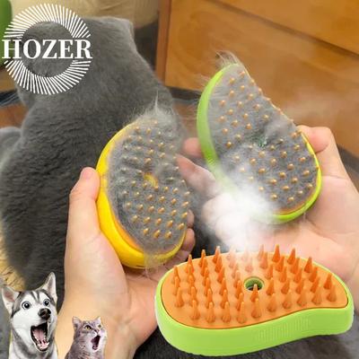 Perfect Picks Market Electric Steamy Brush & Massage Comb For Dogs & Cats, Perfect For Shedding, Cleaning & Relaxation green 2pcs