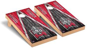 Skip's Garage East Stroudsburg Warriors Triangle Cornhole Board Set
