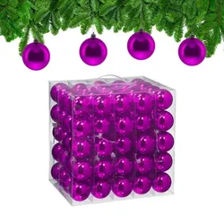 Relaxdays Weihnachtskugeln 100er Set Pink,Silber