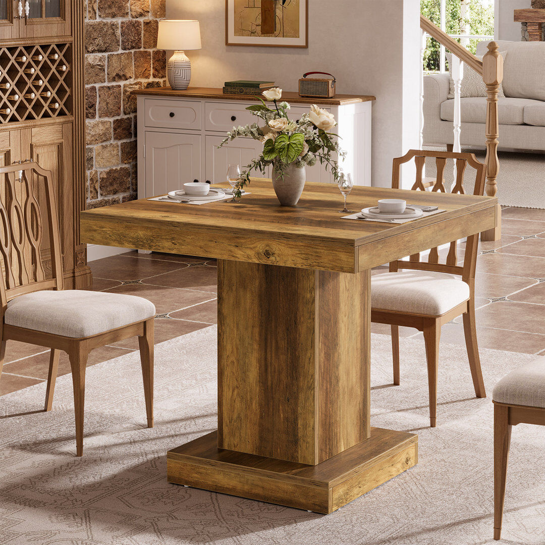 Blue Elephant Square 80Cm L x 80Cm W Dining Table Brown
