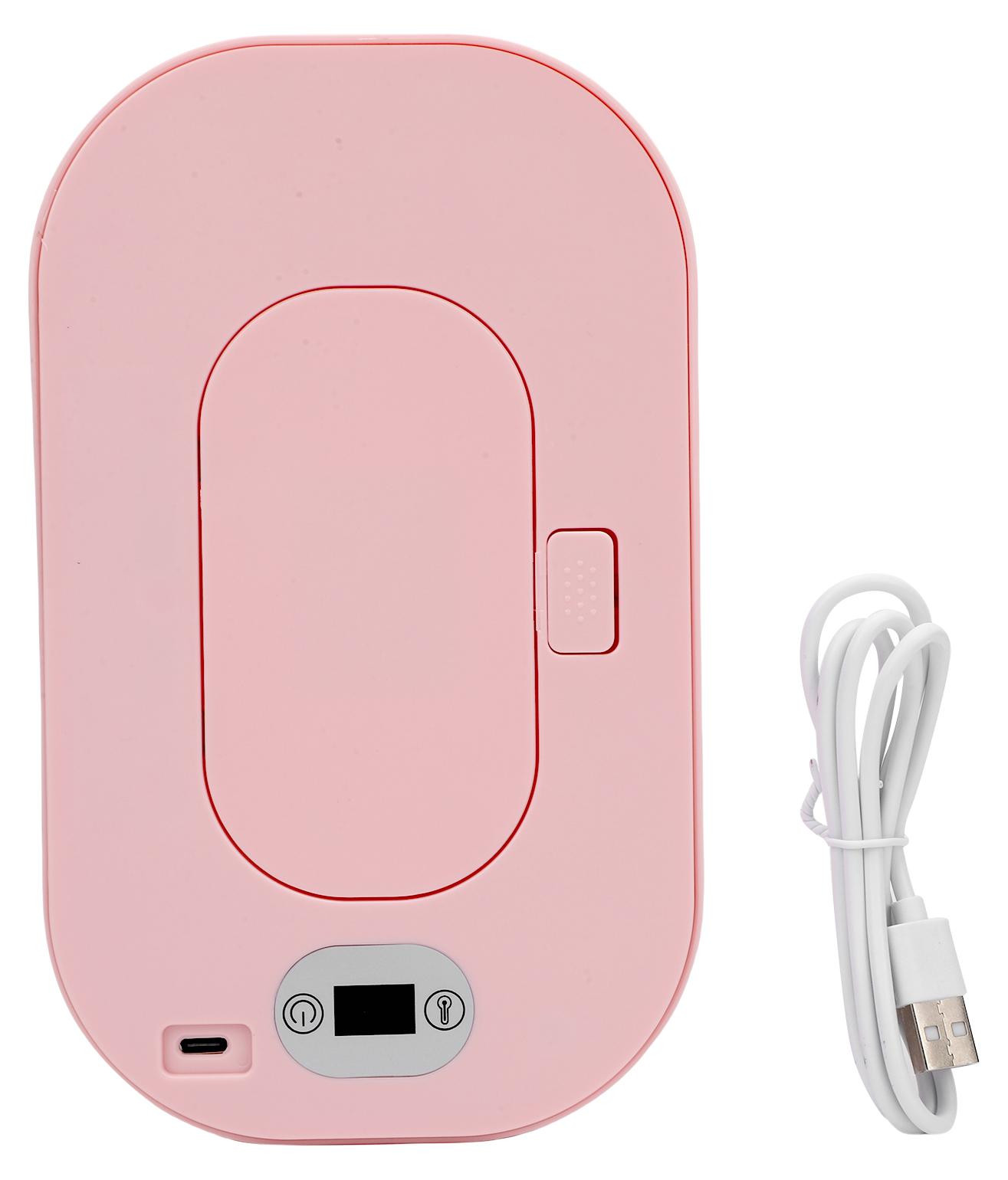 Gistuch USB Handwarmers - Draagbare en veilige handverwarmer met instelbare temperatuur - Roze