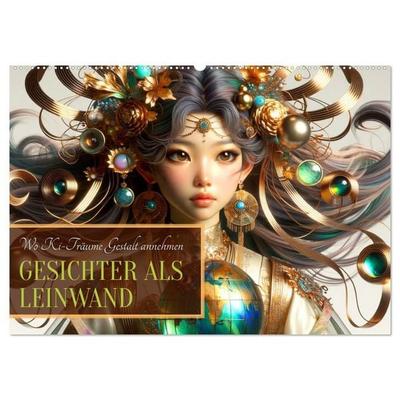 Gesichter als Leinwand (Wandkalender 2027 DIN A2 quer), CALVENDO Monatskalender