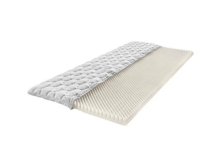 FAN Topper, Weiss, Textil, 90x200 cm, Textiles Vertrauen - Oeko-Tex®, Bezug abnehmbar/waschbar, für Hausstauballergiker geeignet, bessere Druckentlastung durch Noppenstruktur, Schlafzimmer, Matratzen, Topper