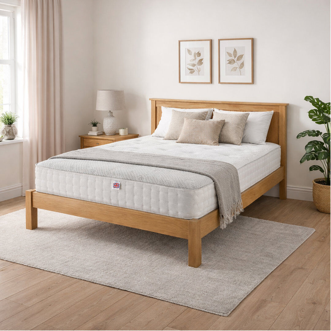 Latitude Run Natural Comfort 1000 Pocket Dual Sided Cashmere Mattress Single (3')