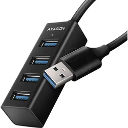 AXG HUE-M1A - USB 3.0, 4-Port Hub, 4xA, USB-A-Kabel, 20 cm