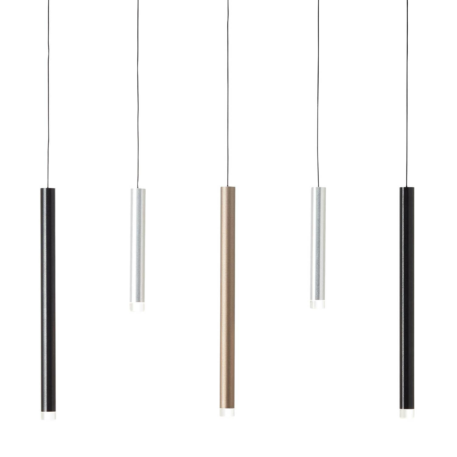 Brilliant LED-hanglamp Cembalo II multicolor zwart bruin B: 120 cm, H: 89 cm, D: 9 cm
