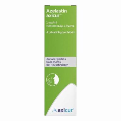 axicorp Pharma GmbH AZELASTIN axicur 1 mg/ml Nasenspray Lösung 10 ml (bisher: AZEDIL 1 mg/ml Nasenspray) 10 ml 15869011