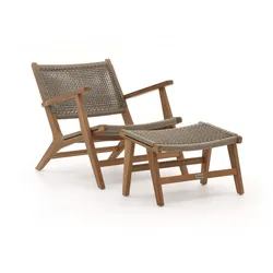 Bellagio Elcito Gartensessel mit Hocker