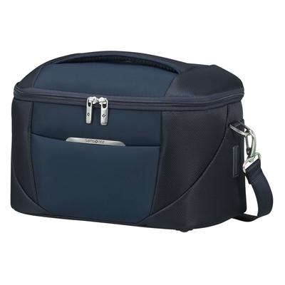Kosmetikkoffer SAMSONITE "RE-LITE", Gr. B/H/T: 34cm x 25cm x 21cm, blau (dunkelblau), Polyester, Taschen, Kosmetikbeutel Waschtasche Kulturbeutel Beauty Case